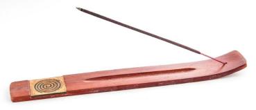 Spirale - Halter aus rotem Holz-1