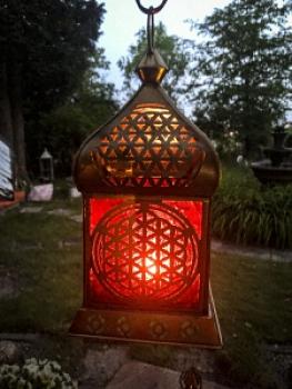 Orientalisches Licht "Blume des Lebens" Messing Gold-1