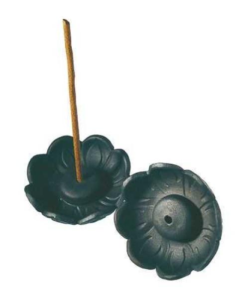 Lotushalter aus Ton, schwarz